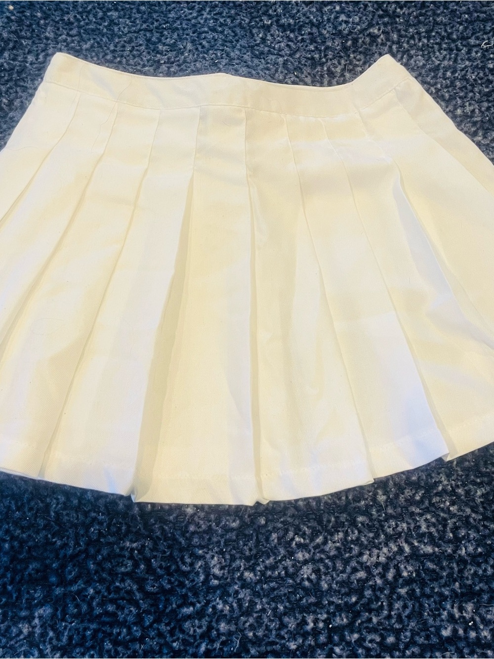 Faded Rose White Pleated Mini Skirt Size L
